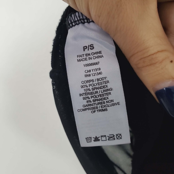 Garage Black Mesh Crop Corset Y2K Top Size S - Picture 6 of 10